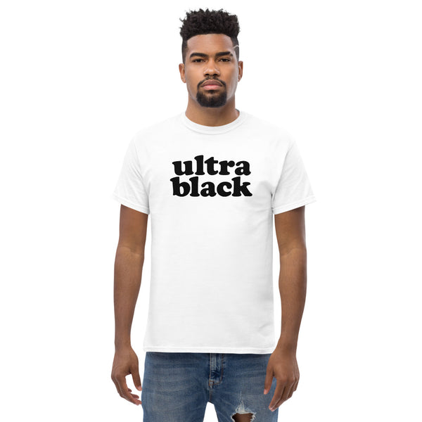 ultra black short-sleeve men's white tee