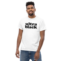 ultra black short-sleeve men's white tee